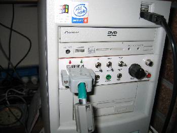 sound card interface in drive slot in computer